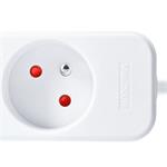 Predlžovací kábel Solight, 5 zásuviek, biely, 3 m