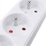 Predlžovací kábel Solight, 5 zásuviek, biely, 3 m
