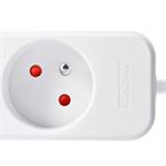 Predlžovací kábel Solight, 6 zásuviek, biely, 1,5 m