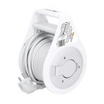 Predlžovací kábel Solight bubon 10 m, 3 zásuvky, sivý kábel, 3x 1,5 mm2