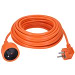 Predlžovací kábel Solight - konektor, 1 zásuvka, 10 m, 3 x 1 mm2, oranžový