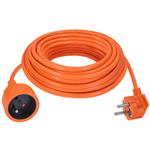 Predlžovací kábel Solight - konektor, 1 zásuvka, 7 m, 3 x 1 mm2, oranžový