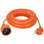 Predlžovací kábel Solight - konektor, 1 zásuvka, 7 m, 3 x 1 mm2, oranžový