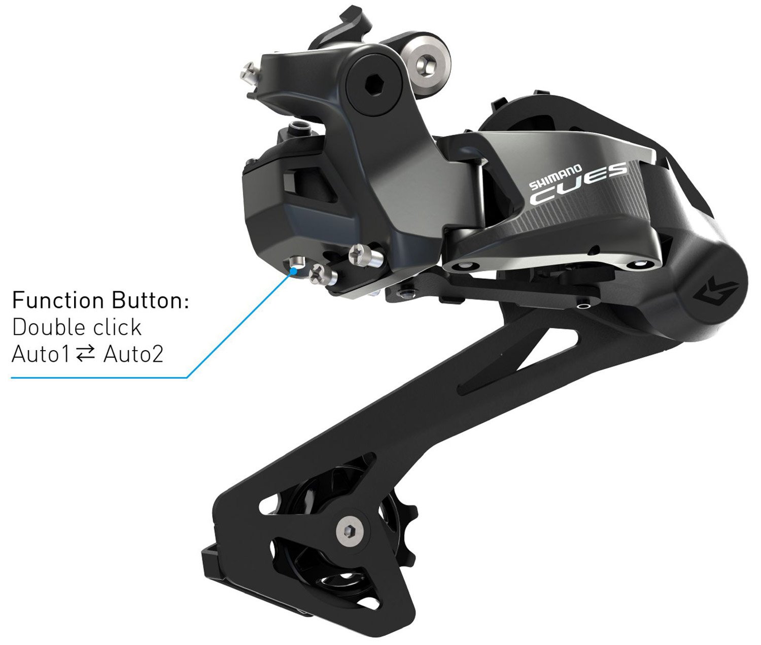 Přehazovačka SHIMANO Di2 CUES RD-U6070 GS typ 11 rychl shadow max 50z min 11z kapacita 39z bal