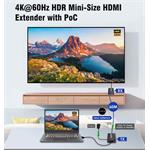 PremiumCord 4Kx2K@60Hz HDMI2.0 extender na 60 m cez jeden kábel Cat6/6a/7