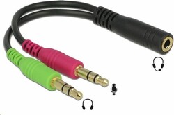 PremiumCord Adaptér 4pólový jack3,5mm pro sluchátka a mikrofon