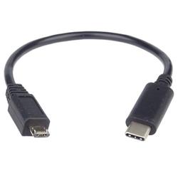 PremiumCord Adaptér USB-C/male - USB 2.0 microUSB/male, 0,2m