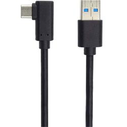 PremiumCord Cable USB Type C/M curved connector 90° - USB 3.0 A/M, 50cm