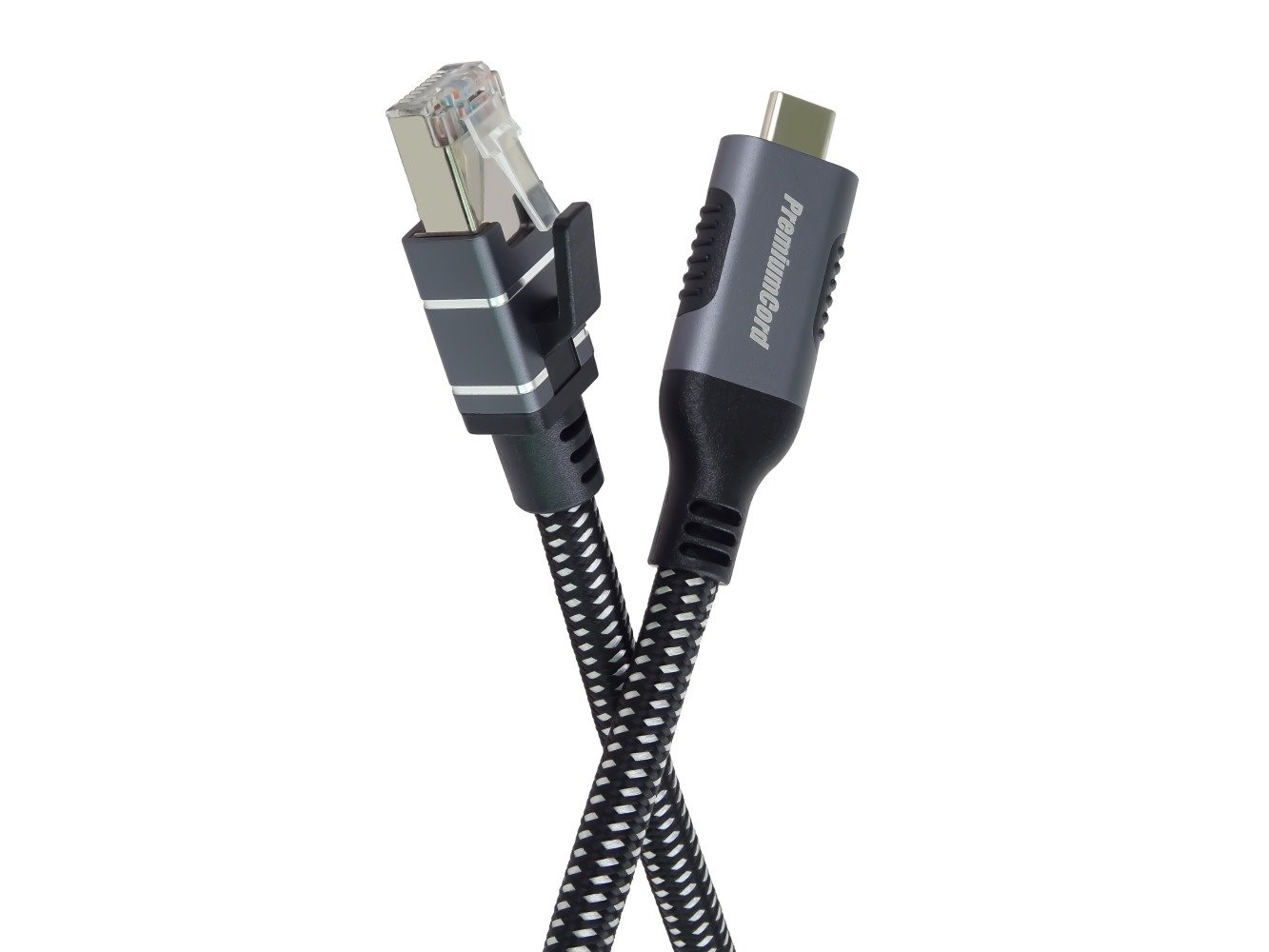PremiumCord Ethernetový kábel USB-C -> LAN RJ45 10/100/1000 MBIT dĺžka 1 m