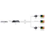 PremiumCord HDMI 1-2 splitter+extender po CAT6/6a/7, FULL HD, 3D