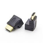 PremiumCord HDMI M/F adaptér 90° pravý uhol, pozlátený
