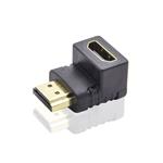 PremiumCord HDMI M/F adaptér 90° pravý uhol, pozlátený