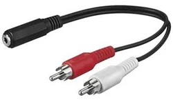 PremiumCord kabel Jack 3.5mm-2xCINCH F/M 1,5m