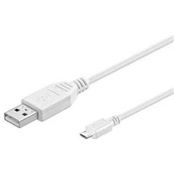 PremiumCord Kabel microUSB 2.0, A-B 5m, bílá