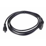 PremiumCord Kabel prodlužovací microUSB 2.0 male-female, černý 3m