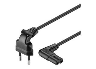 PremiumCord Kabel síťový 230V k magnetofonu se zahnutými konektory 1m