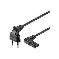PremiumCord Kabel síťový 230V k magnetofonu se zahnutými konektory 1m