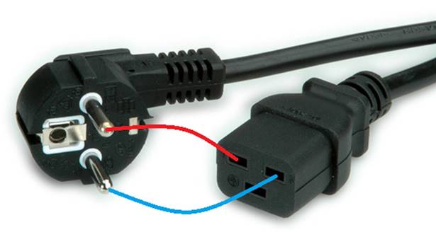 PremiumCord Kabel síťový k počítači 230V 16A 1,5m IEC