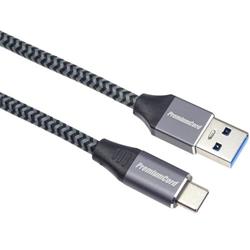 PremiumCord kabel USB-C - USB 3.0 A (USB 3.1 generation 1, 3A, 5Gbit/s) 0,5m