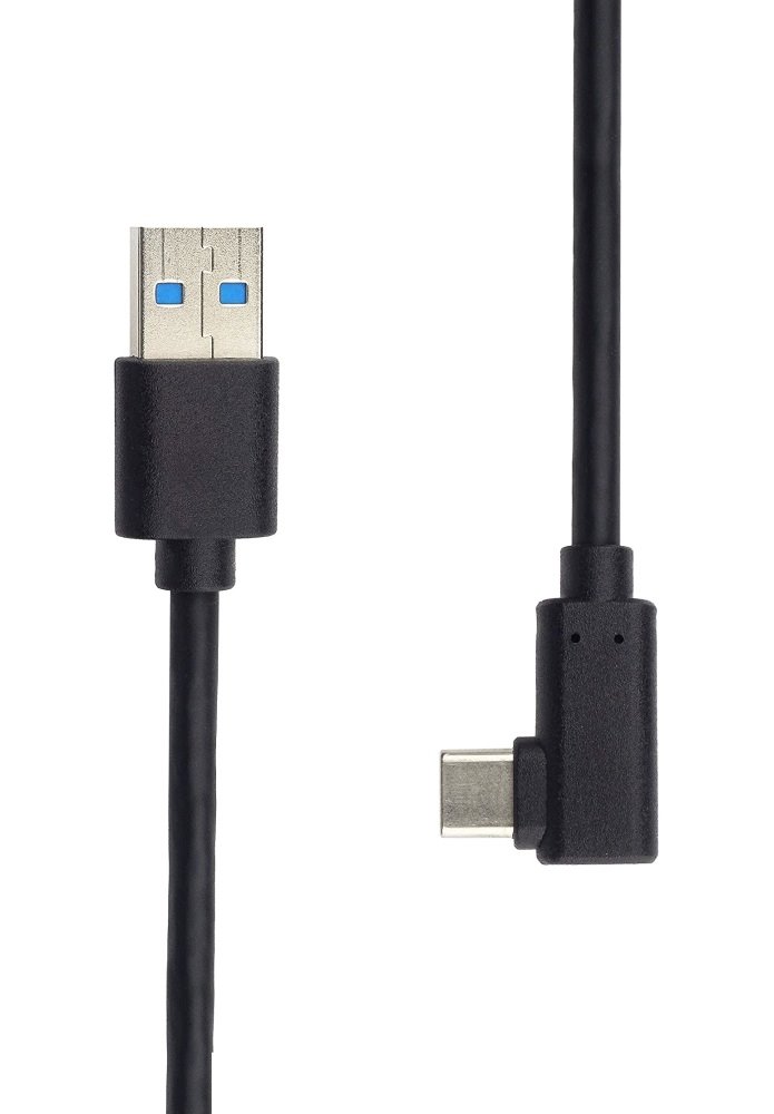 PremiumCord Kabel USB typ C/M zahnutý konektor 90° - USB 3.0 A/M, 3m