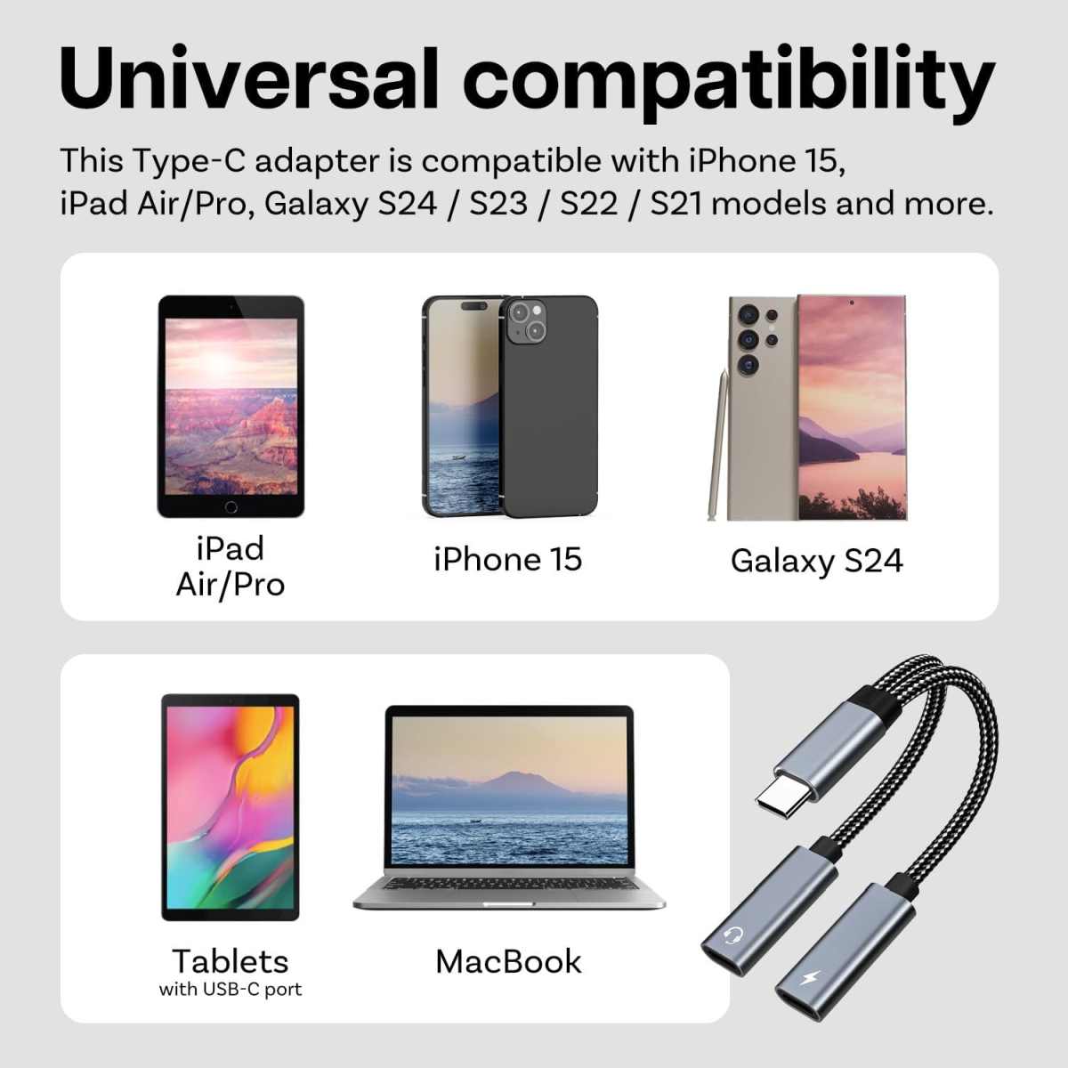 PremiumCord ku31zvuk06 – adaptér USB-C 2 v 1