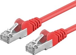 PremiumCord Patch kábel CAT6a S/FTP RJ45-RJ45 0,5 m červený