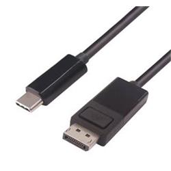 PremiumCord Převodník kabel 2m USB-C na DisplayPort, rozlišení 4K@60Hz a FULL HD 1080P