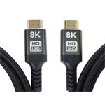 PremiumCord ULTRA HDMI 2.1 High Speed + Ethernet kábel 8K@60Hz, pozlátený 0,5 m