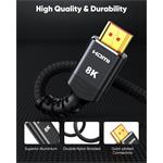 PremiumCord ULTRA HDMI 2.1 High Speed + Ethernet kabel 8K@60Hz,zlacené 2m