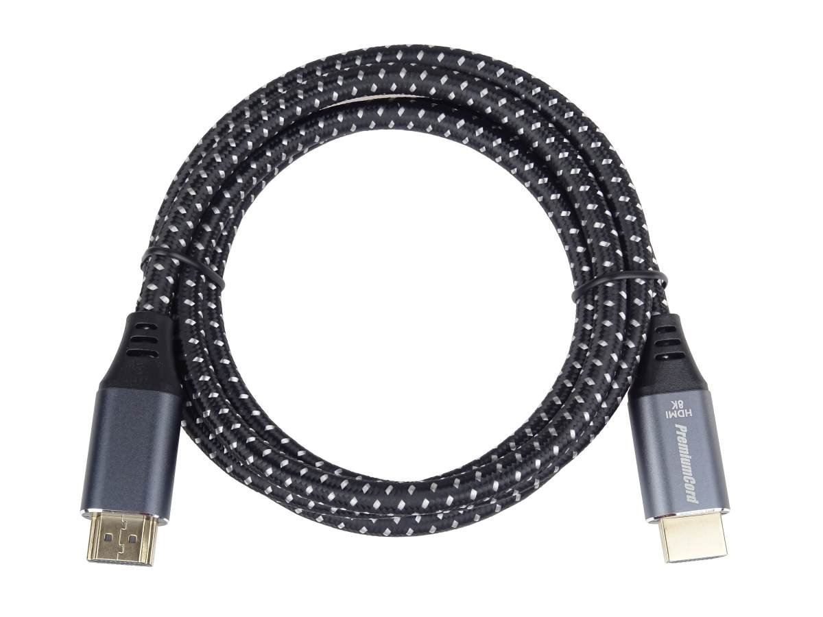 PremiumCord ULTRA HDMI 2.1 High Speed + Ethernet kabel 8K@60Hz,zlacené 5m