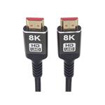 PremiumCord ULTRA HDMI 2.1 High Speed + Ethernet kabel 8K@60Hz,zlacené 7,5m