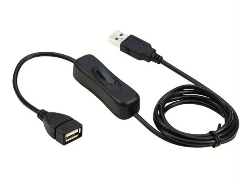PremiumCord USB 2.0 kabel prodlužovací s vypínačem