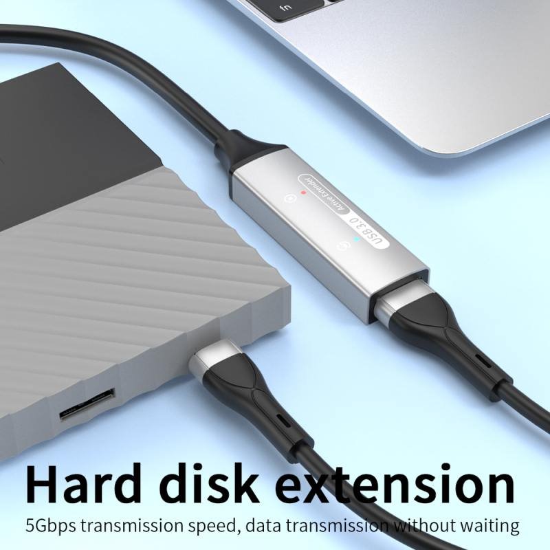 PremiumCord USB 3.2 opakovací a predlžovací kábel samec - samica, 5Gbps, hliník 15 m