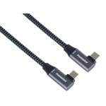 PremiumCord USB-C 2x zahnutý kabel