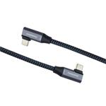 PremiumCord USB-C 2x zahnutý kabel