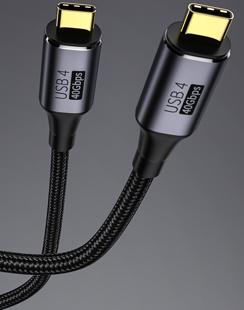 PremiumCord USB4 Gen 3x2 40Gbps 8K 60Hz 240W Thunderbolt 3 kabel 0,3m
