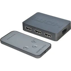 Prepínač HDMI 3:1 plastový s diaľkovým ovládaním