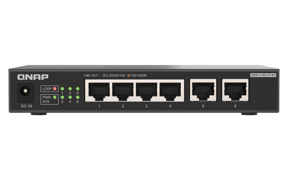 Prepínač QNAP QSW-2104-2T-R2