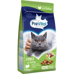 PreVital kočka sterile krůtí 1,4 kg granule pro kastrované kočky