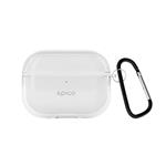 Priehľadné puzdro Epico s karabínkou AirPods Pro 3 - biele priehľadné