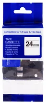 PRINTLINE kompatibilní páska s Brother TZE-C51, 24mm, černý tisk/signální žlutá podklad PLTB64 - Pásky a štítky