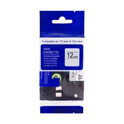 PRINTLINE kompatibilní páska s Brother TZE-FX232, 12mm, červený tisk/bílý podklad