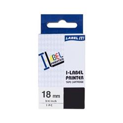 PRINTLINE kompatibilní páska  s Casio XR-18BU1 18mm, 8m, černý tisk/modrý podklad