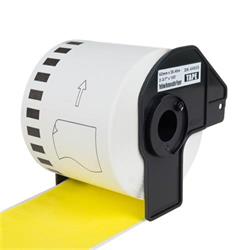 PRINTLINE kompatibilní s Brother DK-44605, žlutá pap. role, snadno odstranitelná 62x30,48m