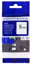 PRINTLINE kompatibilný páska s Brother TZE-121, TZ-121, 9mm, čierna tlač/priesvitná podklad PLTB28
