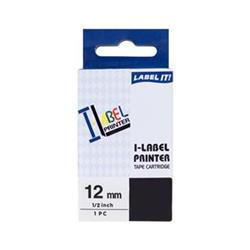 PRINTLINE kompatibilný páska s Casio XR-12RD1 12mm, 8m, čierna tlač/červený podkl. PLTC03
