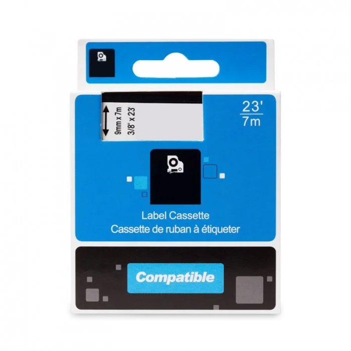 PRINTLINE kompatibilný páska s DYMO, 40917 S0720720,9mm,7m, čierna tlač/červený podklad, D1 PLTD16
