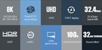 Pripojovací kábel PremiumCord DisplayPort 1.4 32,4 Gbit/s, rozlíšenie 8K, kovové a pozlátené konektory, 1,5 m