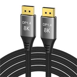 Pripojovací kábel PremiumCord DisplayPort 1.4 32,4 Gbit/s, rozlíšenie 8K, kovové a pozlátené konektory, 2 m