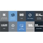 Pripojovací kábel PremiumCord DisplayPort 1.4 32,4 Gbit/s, rozlíšenie 8K, kovové a pozlátené konektory, 7 m